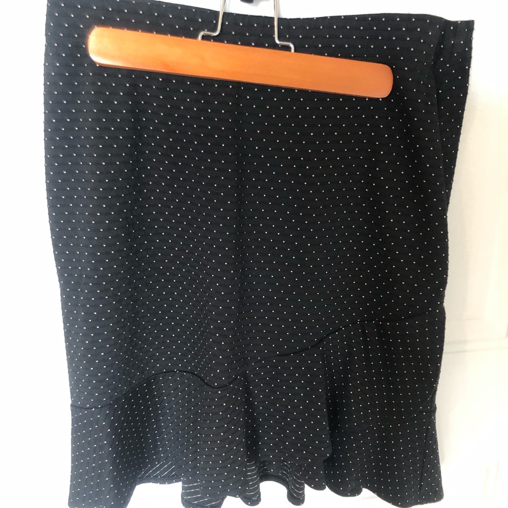 Max Studio Pin Dot Ruffle Skirt